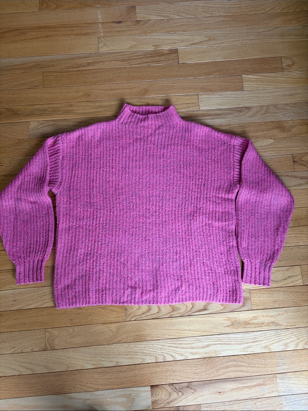 LOFT Cozy Women's Pink Mock Neck Sweater